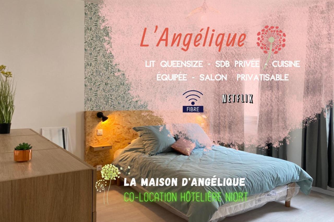 La Maison D'Angelique - Colocation Hoteliere A 150M Gare Tgv- Grande Cuisine Equipee & Salon - Fibre - Netflix Niort Exterior foto