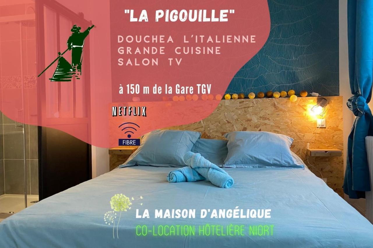 La Maison D'Angelique - Colocation Hoteliere A 150M Gare Tgv- Grande Cuisine Equipee & Salon - Fibre - Netflix Niort Exterior foto